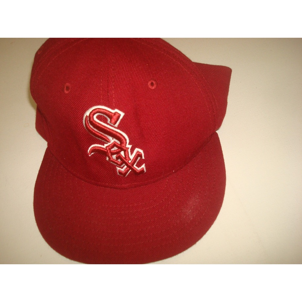 CHICAGO WHITE SOX NEW ERA 7 1/2 FITTED RED 00S Y2K HAT CAP VINTAGE DEADSTOCK X1